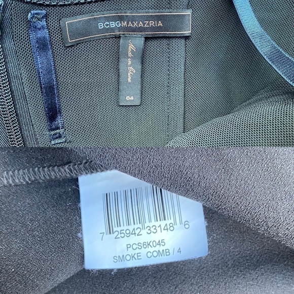 Bcbgmaxazria Sleeveless Bandage Bodycon Mini Dress in Smoke Combo Size 4 - Picture 15 of 16